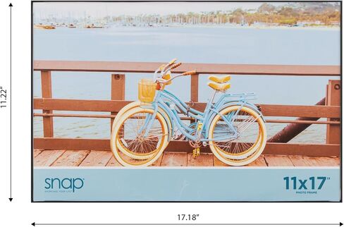 Snap - سطح مكتب تحميل أمامي مقاس 11 × 17 بوصة - إطار صور مثبت على الحائط - مثالي لعرض الذكريات بأناقة - تصميم متعدد الاستخدامات ومتين لديكور المنزل أو المكتب - حامل حائط مستطيل - مجموعة من 4 قطع in Saudi Arabia