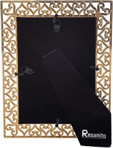 إطارات صور معدنية مقاس 5 × 7 (عبوة من قطعتين)، إطار صورة هدية مع زجاج عالي الوضوح، صور عرض على شكل قلب الحب للجدار أو الطاولة لفندق المكتب المنزلي، فضي قديم in Saudi Arabia