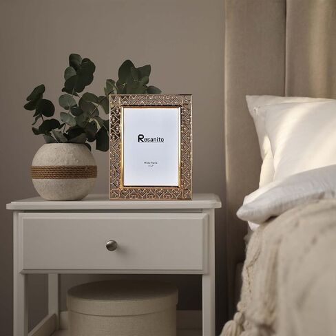 5x7 Metal Picture Frames(2 Pack), Gift Photo Frame with High Definition Glass, Love Heart Style Profile Display Photos for Wall or Tabletop for Home Office Hotel, Ancient Silver in Saudi Arabia