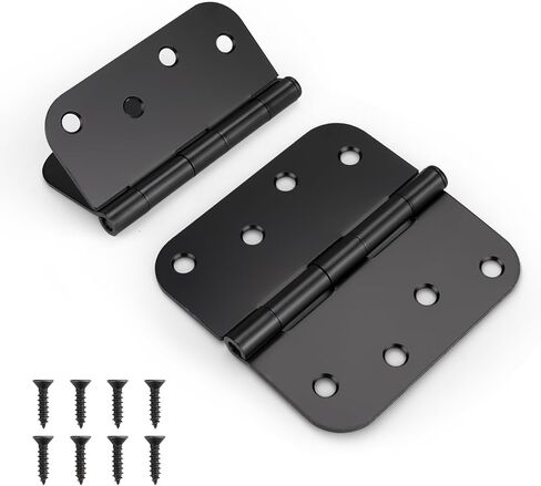 KNOBWELL 3 Pack Black Door Hinge 4 inch, Exterior and Interior Door Hinges for Residential, Entry Way, Gate Door and Garage in Saudi Arabia