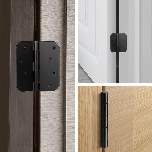 KNOBWELL 3 Pack Black Door Hinge 4 inch, Exterior and Interior Door Hinges for Residential, Entry Way, Gate Door and Garage in Saudi Arabia