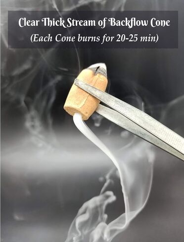 Hem Backflow Incense Cones for Waterfall (3 Types, 120 Cone Incense) - Rose Cones, Jasmine Incense Cones & Lavender Incense Cones | Strong Heavenly Scent with Thick White Incense Fountain in Saudi Arabia