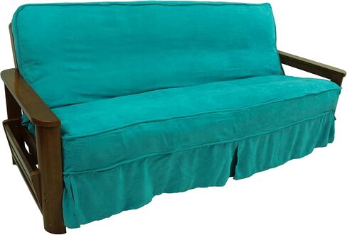 Blazing Needles Solid Microsuede Double Corded 8" to 9" Futon Slipcover, Full, Lemon in Saudi Arabia