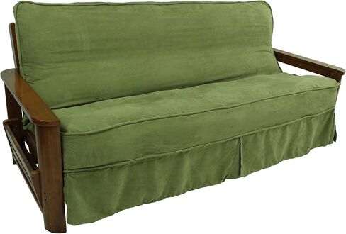 Blazing Needles Solid Microsuede Double Corded 8" to 9" Futon Slipcover, Full, Lemon in Saudi Arabia