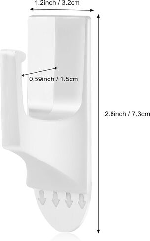 Wall Hooks 4.4lb/2KG(Max load) Removable Hooks, Waterproof and Oilproof, suitable for Bathroom, Kitchen, damage-free Hooks, No Tools Wall Hooks for Hanging Christmas 2 PCS/PACK in Saudi Arabia