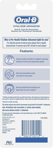 Oral-B Pro Health Vitalizer Advanced Toothbrushes, Soft, 4 Count in Saudi Arabia