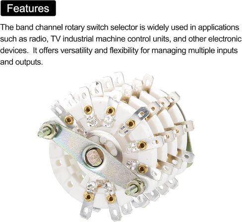 MECCANIXITY 4P8T Rotary Switch 4 Pole 8 Position Band Selector 4 Deck for TV Radio Home Machine 3 Pcs in Saudi Arabia