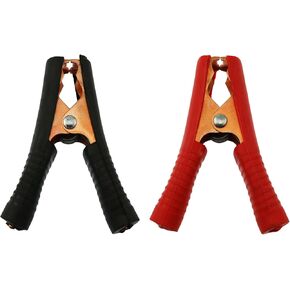 2PCS Insulated Alligator Clips 100A Metal Spring Jumper Clips Universal Meter Power Clips Wire Iron Clips for Battery Conductivity Used for Electrical Projects Voltage Testers