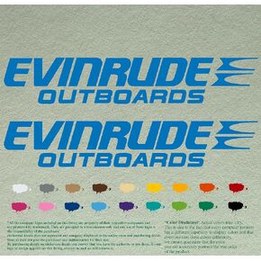 Pair of Evinrude compatible replacement Outboards Decals Vinyl Stickers Boat Outboard Motor set of 2 (hand cuted and pained)