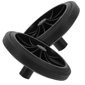 Cabilock 2pcs Trash Can Wheel Replacement Heavy Duty Pulley Rubber Wheels Garbage Can Wheeled Storage Bin Replacement Wheels for Trash Can Waste Container Wheels Outdoor Trashcan Wheel Accessories
