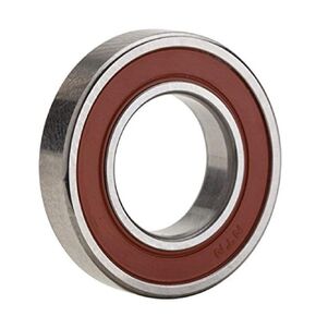 NTN Bearing 6205LLU Single Row Deep Groove Radial Ball Bearing, Contact, Normal Clearance, Steel Cage, 25 mm Bore ID, 52 mm OD, 15 mm Width, Double Sealed