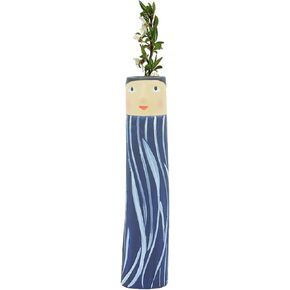 Spring Bud Vases, Bohemian Family Face Vase Boho Cute Home Decor, Character Vase Flower Plant Holder Bathroom Shelf Decor for House Decor Living Room Wedding Centerpieces (F)