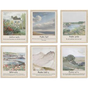 Framed Bible Verses Wall Decor Set of 2 Christian Jesus Pictures Wall Art Psalms Scripture Poster Scripture Gallery Prints Religious Quotes Wall Art 12 * 16Inch*2
