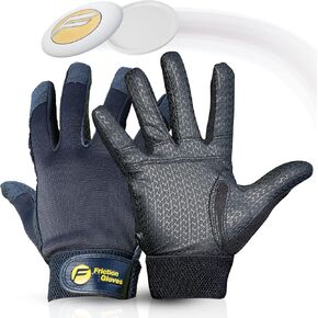 Ultimate Frisbee Gloves - Rubberized Palm & Fingers for Amazing Grip in All Conditions - Play Your Best in Any Weather