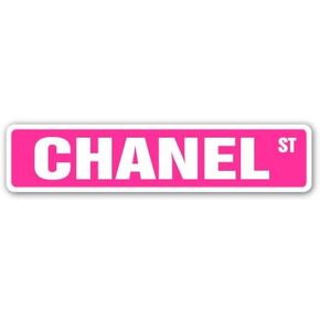 CHANEL Street Sign Childrens Name Room Sign | Indoor/Outdoor | 18" Wide Plastic Sign