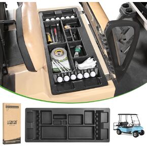 10L0L Golf Cart Under Seat Storage Tray Only for 1982-2000 Club Car DS Electric Vehicle with Original Trojan Battery Underseat Organizer Container Holder Plate