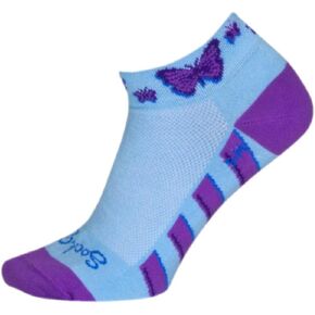 SockGuy Women's 1in Flutterby Cycling/Running Socks (Small/Medium, Women's 6-10)