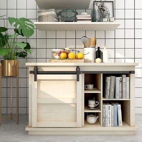 TSMST 2.5FT Cabinet Mini Sliding Barn Door Hardware Kit, Single Barn Door Track Set, Apply for Storage Window TV Stand Closet (No Cabinet) in Kuwait