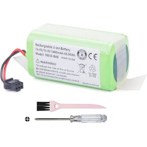 Replacement Battery for Amarey A800 A900 Coredy R500+ R300 R650 R3500 R3500S R600 R580 iMartine C800 Tesvor X500 Pro Goovi D380 F007C Ionvac SmartClean 2000 for Ecovacs Deebot N79S Eufy 11S 3400mah