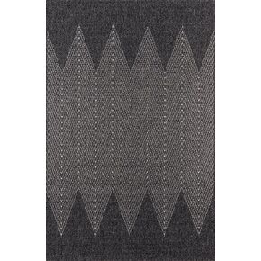 Momeni Rugs Como Contemporary Geometric Indoor Outdoor Area Rug, 7'10" x 10'10", Charcoal in Kuwait