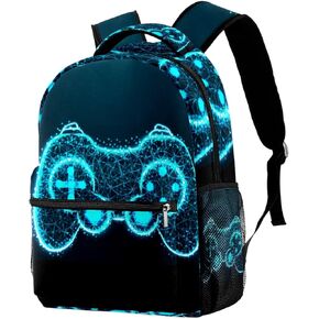 Black Gamer Controller School Backpack for Boys, Lightweight Bookbag Backpack Purse for Men in Saudi Arabia