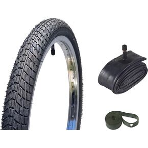 COMBO PACK - 20"x1.95" Bike Tire, Tube & Rim Strip Bundle Package - Kenda Kontact K841 Tire (ISO 406), w/Tube and Rim Strip, SELECT TIRE COLOR and 1 Pack or 2 Pack Saver - TAC 9 Bicycle Products