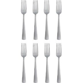Oneida Zinc Everyday Flatware Dinner Forks, Set of 8, 18/0 Stainless Steel, Silverware Set, 1.4 x 3.75 x 8.5 inches