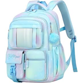 Kids Backpack for Girls Cute School Bag for Girls Elementary Middle School Students Book Bag Pink Teens Back Pack