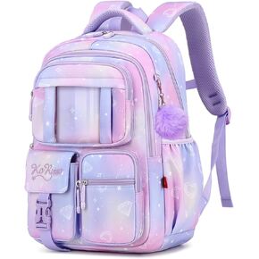Kids Backpack for Girls Cute School Bag for Girls Elementary Middle School Students Book Bag Pink Teens Back Pack