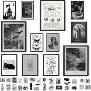97 Decor Witchy Home Decor Aesthetic - Dark Witch Wall Decor, Vintage Gothic Decor for Bedroom, Moody Goth Room Decor Witchy Aesthetic Picture, Spooky Posters Halloween Wall Art Print (8x10 Unframed)