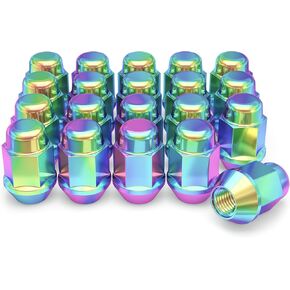 White Knight 1707SNEO-20AM Neo Chrome M12x1.50 Bulge Acorn Lug Nuts, 20 Pack