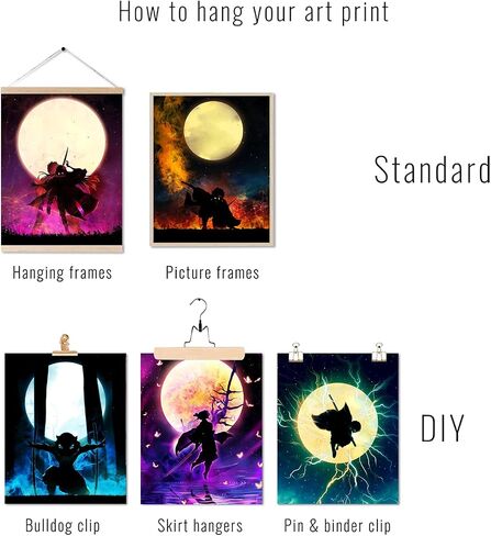 LYCZIPO Anime Poster - Japanese Anime Wall Art Poster - 8x10 Inches Unframed Set Of 6,HD Print Painting for Living Room,Home Bedroom Playroom Wall Decor. (6ds02) in Saudi Arabia