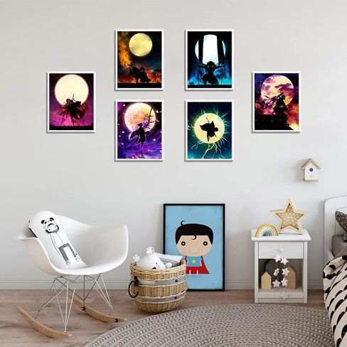 LYCZIPO Anime Poster - Japanese Anime Wall Art Poster - 8x10 Inches Unframed Set Of 6,HD Print Painting for Living Room,Home Bedroom Playroom Wall Decor. (6ds02) in Saudi Arabia