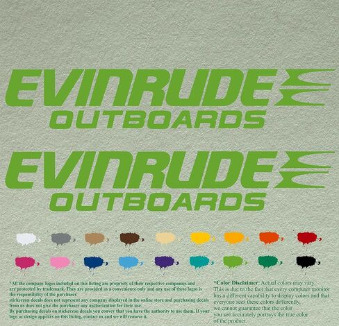 Pair of Evinrude compatible replacement Outboards Decals Vinyl Stickers Boat Outboard Motor set of 2 (hand cuted and pained) in Saudi Arabia