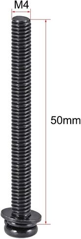 uxcell M4 x 40mm Carbon Steel Phillips Pan Head Machine Screws Bolts Combine with Spring Washer and Plain Washers 10pcs in Saudi Arabia
