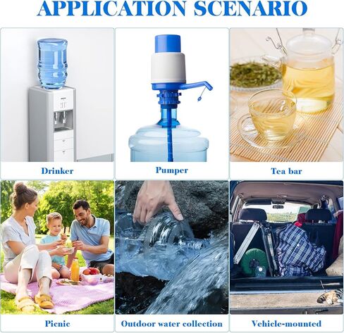 حاوية تخزين المياه، 5 لتر/1. زجاجة مياه سعة 3 جالون مع غطاء لولبي ومقبض - إبريق ماء محمول للرياضة ومستلزمات التخييم والسفر في الهواء الطلق in Kuwait