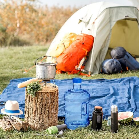 حاوية تخزين المياه، 5 لتر/1. زجاجة مياه سعة 3 جالون مع غطاء لولبي ومقبض - إبريق ماء محمول للرياضة ومستلزمات التخييم والسفر في الهواء الطلق in Kuwait