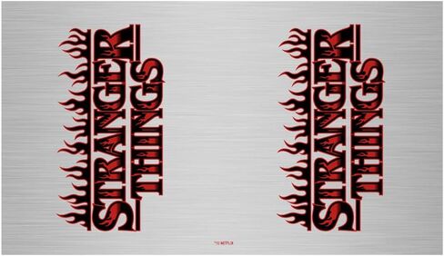 زجاجة من الفولاذ المقاوم للصدأ بشعار Netflix Stranger Things Stranger Flame سعة 17 أونصة، متعددة الألوان in Kuwait