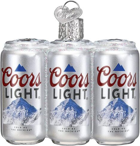 Old World Christmas Holiday Coors Light Bottle Glass Blown Ornament for Christmas Tree in Saudi Arabia