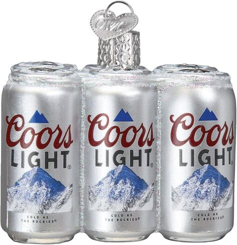 Old World Christmas Holiday Coors Light Bottle Glass Blown Ornament for Christmas Tree in Saudi Arabia