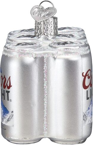 Old World Christmas Holiday Coors Light Bottle Glass Blown Ornament for Christmas Tree in Saudi Arabia