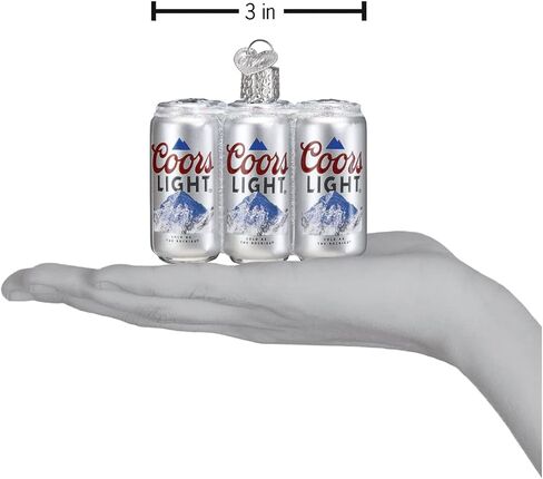 Old World Christmas Holiday Coors Light Bottle Glass Blown Ornament for Christmas Tree in Saudi Arabia
