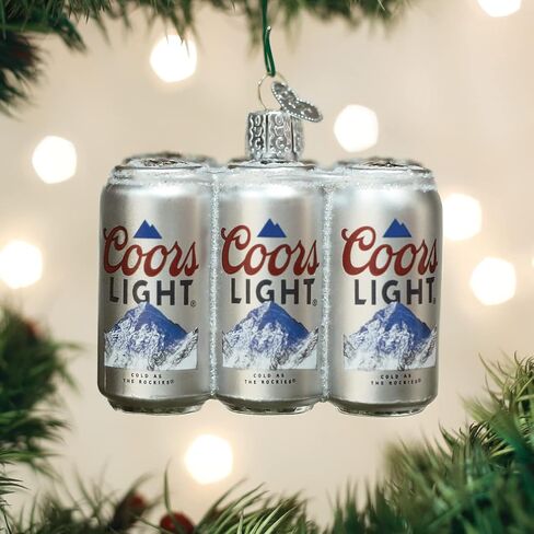 Old World Christmas Holiday Coors Light Bottle Glass Blown Ornament for Christmas Tree in Saudi Arabia
