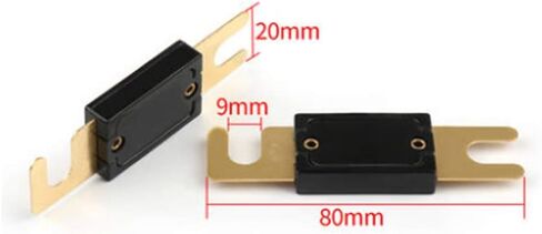 Etopar 5 X 100A مطلي ANL فيوز السيارات مسمار الصمامات 100A أمبير الذهب شفرة سيارة الصوت مكبر صوت استيريو العاكس in Kuwait