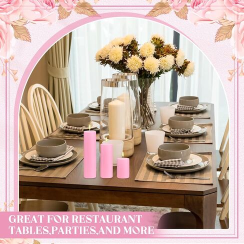MTLEE 27 Pieces 9 Sets Pillar Candles Decorative Rustic Unscented Candles Assorted Sizes 3'', 6'', 8'' High Church Candles for Wedding Restaurant Spa Christmas Home Dinner Decoration(Ivory White) in Saudi Arabia