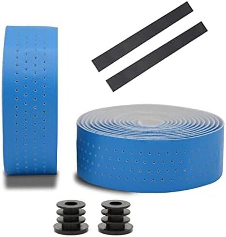 PU Bike Handlebar Tape, Self-Adhesive Bicycle Bar Tape, Grip Tape for Handles, Road Bike Bar Wrap (2 Rolls, 2.8 mm) (Black) in Saudi Arabia