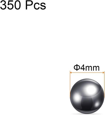 350pcs Precision Balls 4mm Diameter Carbon Steel Ball for Bearings, Silver in Saudi Arabia