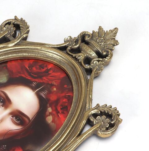 PETAFLOP 5x7 Vintage Picture Frame, Antique Photo Frames 7x5 with Silver Edge, Tabletop Wall Hanging, Black in Saudi Arabia
