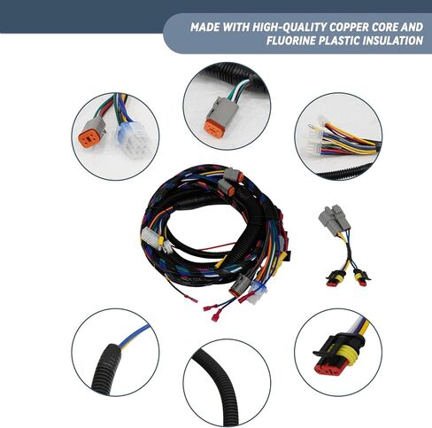 مجموعة أسلاك عربة الجولف لوحدة التحكم الرمادية السابقة لسيارة النادي #1515-5201، استبدل OEM #103850301، تتضمن حزام محول Mcor 2 & 4، مجموعة أسلاك كاملة لسيارة النادي السابقة in Kuwait