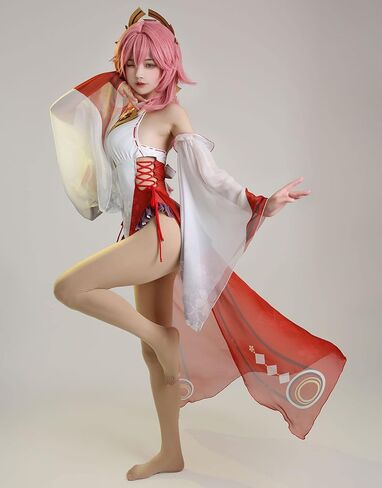 haikyuu المرأة الرسن قطعة واحدة ملابس السباحة الجانب الدانتيل يصل شاطئ ثوب السباحة مع تنورة الشيفون in Kuwait